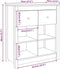 vidaXL - Dressoir - 70x35x80 - cm - massief - grenenhout - grijs