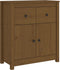 vidaXL - Dressoir - 70x35x80 - cm - massief - grenenhout - honingbruin