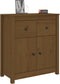 vidaXL - Dressoir - 70x35x80 - cm - massief - grenenhout - honingbruin