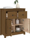 vidaXL - Dressoir - 70x35x80 - cm - massief - grenenhout - honingbruin