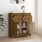 vidaXL - Dressoir - 70x35x80 - cm - massief - grenenhout - honingbruin