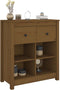 vidaXL - Dressoir - 70x35x80 - cm - massief - grenenhout - honingbruin