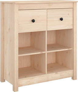 vidaXL - Dressoir - 70x35x80 - cm - massief - grenenhout