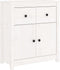 vidaXL - Dressoir - 70x35x80 - cm - massief - grenenhout - wit
