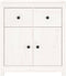vidaXL - Dressoir - 70x35x80 - cm - massief - grenenhout - wit