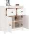vidaXL - Dressoir - 70x35x80 - cm - massief - grenenhout - wit