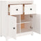 vidaXL - Dressoir - 70x35x80 - cm - massief - grenenhout - wit