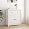 vidaXL - Dressoir - 70x35x80 - cm - massief - grenenhout - wit