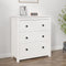 vidaXL - Dressoir - 70x35x80 - cm - massief - grenenhout - wit