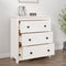 vidaXL - Dressoir - 70x35x80 - cm - massief - grenenhout - wit