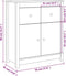 vidaXL - Dressoir - 70x35x80 - cm - massief - grenenhout - wit