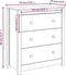 vidaXL - Dressoir - 70x35x80 - cm - massief - grenenhout - wit