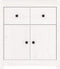 vidaXL - Dressoir - 70x35x80 - cm - massief - grenenhout - wit