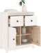 vidaXL - Dressoir - 70x35x80 - cm - massief - grenenhout - wit