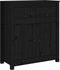 vidaXL - Dressoir - 70x35x80 - cm - massief - grenenhout - zwart