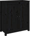 vidaXL - Dressoir - 70x35x80 - cm - massief - grenenhout - zwart