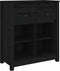 vidaXL - Dressoir - 70x35x80 - cm - massief - grenenhout - zwart