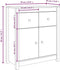 vidaXL - Dressoir - 70x35x80 - cm - massief - grenenhout - zwart