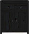 vidaXL - Dressoir - 70x35x80 - cm - massief - grenenhout - zwart
