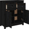 vidaXL - Dressoir - 70x35x80 - cm - massief - grenenhout - zwart
