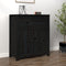 vidaXL - Dressoir - 70x35x80 - cm - massief - grenenhout - zwart