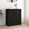 vidaXL - Dressoir - 70x35x80 - cm - massief - grenenhout - zwart
