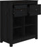 vidaXL - Dressoir - 70x35x80 - cm - massief - grenenhout - zwart