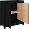 vidaXL - Dressoir - 70x35x80 - cm - massief - grenenhout - zwart
