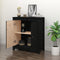 vidaXL - Dressoir - 70x35x80 - cm - massief - grenenhout - zwart