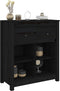 vidaXL - Dressoir - 70x35x80 - cm - massief - grenenhout - zwart