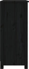 vidaXL - Dressoir - 70x35x80 - cm - massief - grenenhout - zwart