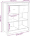 vidaXL - Dressoir - 70x35x80 - cm - massief - grenenhout - zwart