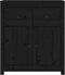 vidaXL - Dressoir - 70x35x80 - cm - massief - grenenhout - zwart