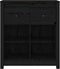 vidaXL - Dressoir - 70x35x80 - cm - massief - grenenhout - zwart