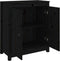 vidaXL - Dressoir - 70x35x80 - cm - massief - grenenhout - zwart