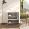 vidaXL - Dressoir - 70x40,5x75 - cm - bewerkt - hout - grijs - sonoma - eikenkleurig