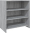 vidaXL - Dressoir - 70x40,5x75 - cm - bewerkt - hout - grijs - sonoma - eikenkleurig