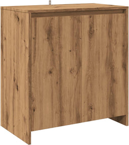 vidaXL - Dressoir - 70x41x75 - cm - bewerkt - hout - artisanaal - eikenkleur