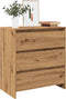 vidaXL - Dressoir - 70x41x75 - cm - bewerkt - hout - artisanaal - eikenkleur