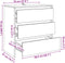 vidaXL - Dressoir - 70x41x75 - cm - bewerkt - hout - artisanaal - eikenkleur