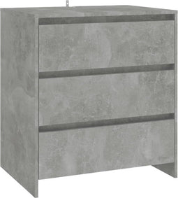 vidaXL - Dressoir - 70x41x75 - cm - bewerkt - hout - betongrijs