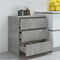 vidaXL - Dressoir - 70x41x75 - cm - bewerkt - hout - betongrijs