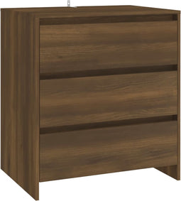 vidaXL - Dressoir - 70x41x75 - cm - bewerkt - hout - bruin - eikenkleur