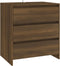 vidaXL - Dressoir - 70x41x75 - cm - bewerkt - hout - bruin - eikenkleur