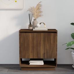 vidaXL - Dressoir - 70x41x75 - cm - bewerkt - hout - bruin - eikenkleur