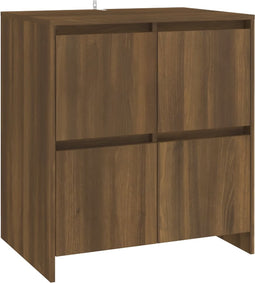 vidaXL - Dressoir - 70x41x75 - cm - bewerkt - hout - bruin - eikenkleur