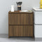 vidaXL - Dressoir - 70x41x75 - cm - bewerkt - hout - bruin - eikenkleur