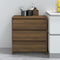 vidaXL - Dressoir - 70x41x75 - cm - bewerkt - hout - bruin - eikenkleur
