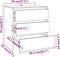 vidaXL - Dressoir - 70x41x75 - cm - bewerkt - hout - bruin - eikenkleur
