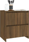 vidaXL - Dressoir - 70x41x75 - cm - bewerkt - hout - bruin - eikenkleur